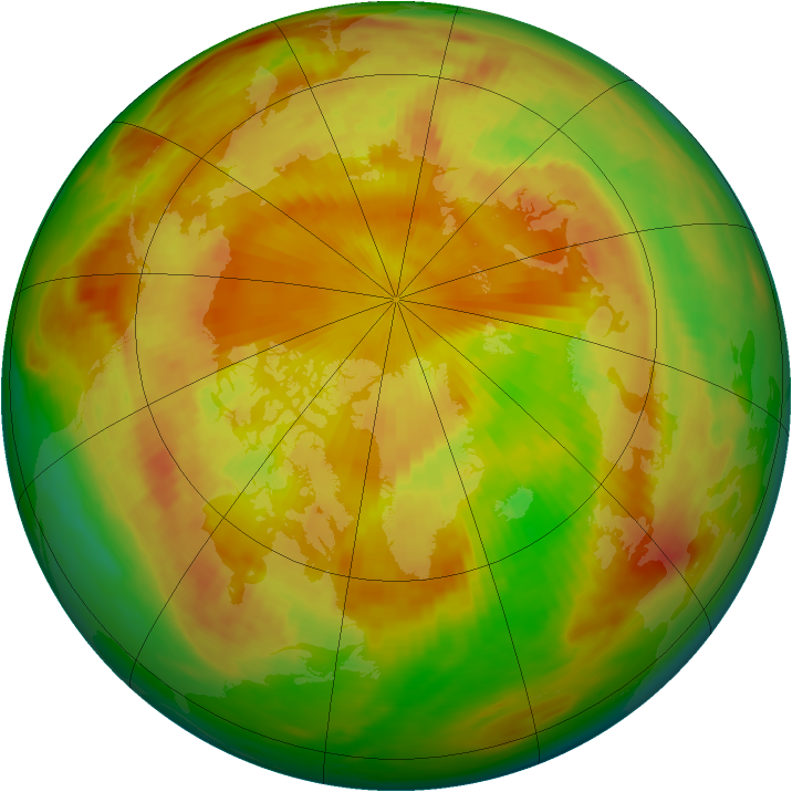 Arctic ozone map for 12 May 1984
